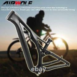 AIRWOLF T1100 Carbon Fiber XC Full Suspension Mountain MTB Bike Frame 29 12148