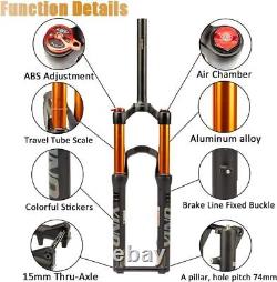 BUCKLOS 24 Air Suspension Fork MTB 10015mm Thru Axle/9mm QR Fold/Electric Bike
