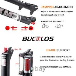 BUCKLOS 26/27.5/29 XC Air Shock Mountain Bike Suspension Forks MTB 120mm Travel