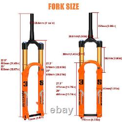 BUCKLOS 38 180mm Suspension Air Fork 27.5/29 Rebound DH/MTB/Electric Bike Fork