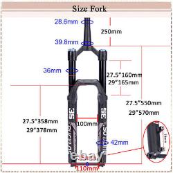 Boost MTB/AM 27.5/29 Inch Bike Suspension Air Fork 160mm Travel Rebound Fit Fox