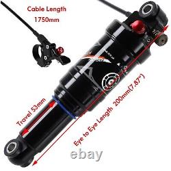 DNM AO-38RL Mountain Bike Air Rear Shock with Remote Lockout 200mm(7.87)