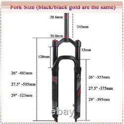 LUTU Air Suspension Fork 26/27.5/29 120mm Travel 1-1/8 Threadless MTB Bike Fork