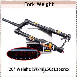 MTB 26×5.0 Air Suspension Fat Fork Beach/SnowithElectric Bike Fork 140mm Travel