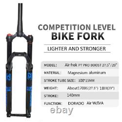 MTB Boost Forks Mountain Bike Air Suspension Fork 1510mm Thru Axle Travel 140mm