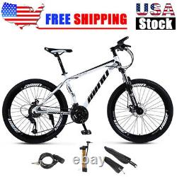 MTB Mountain Bike 26 Wheels 21 Speed Bicycle Disc Bicycles + Lock+Air Pump FX