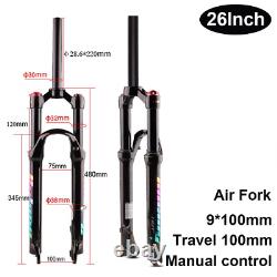 Mountain Bike Air Fork 26/27.5/ 29er MTB Suspension Forks Straight MTB Forks