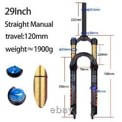 Mountain Bike Air Fork 27.5/29inch 120mm Travel Oil Air Suspension Bicycle Fork