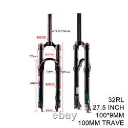 Mountain Bike Air Fork MTB Bicycle Suspension Forks 26/27.5/29 Inch Straight