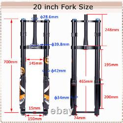 New BUCKLOS 205.0 MTB Air Suspension Fat Fork Beach/SnowithElectric Bike Forks